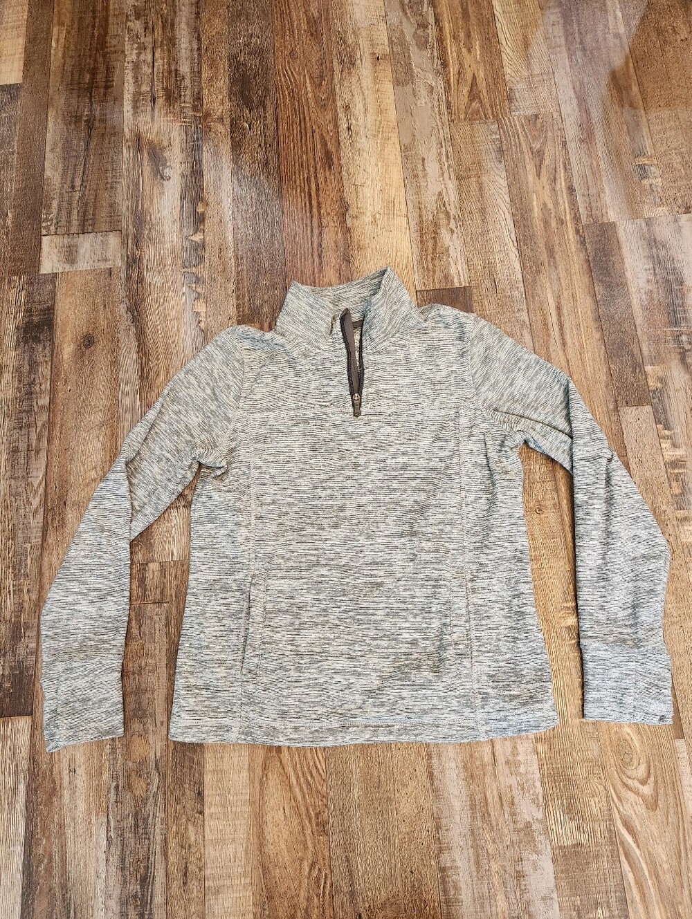 Tek Gear Heathered Gray Quarter Zip Pullover
